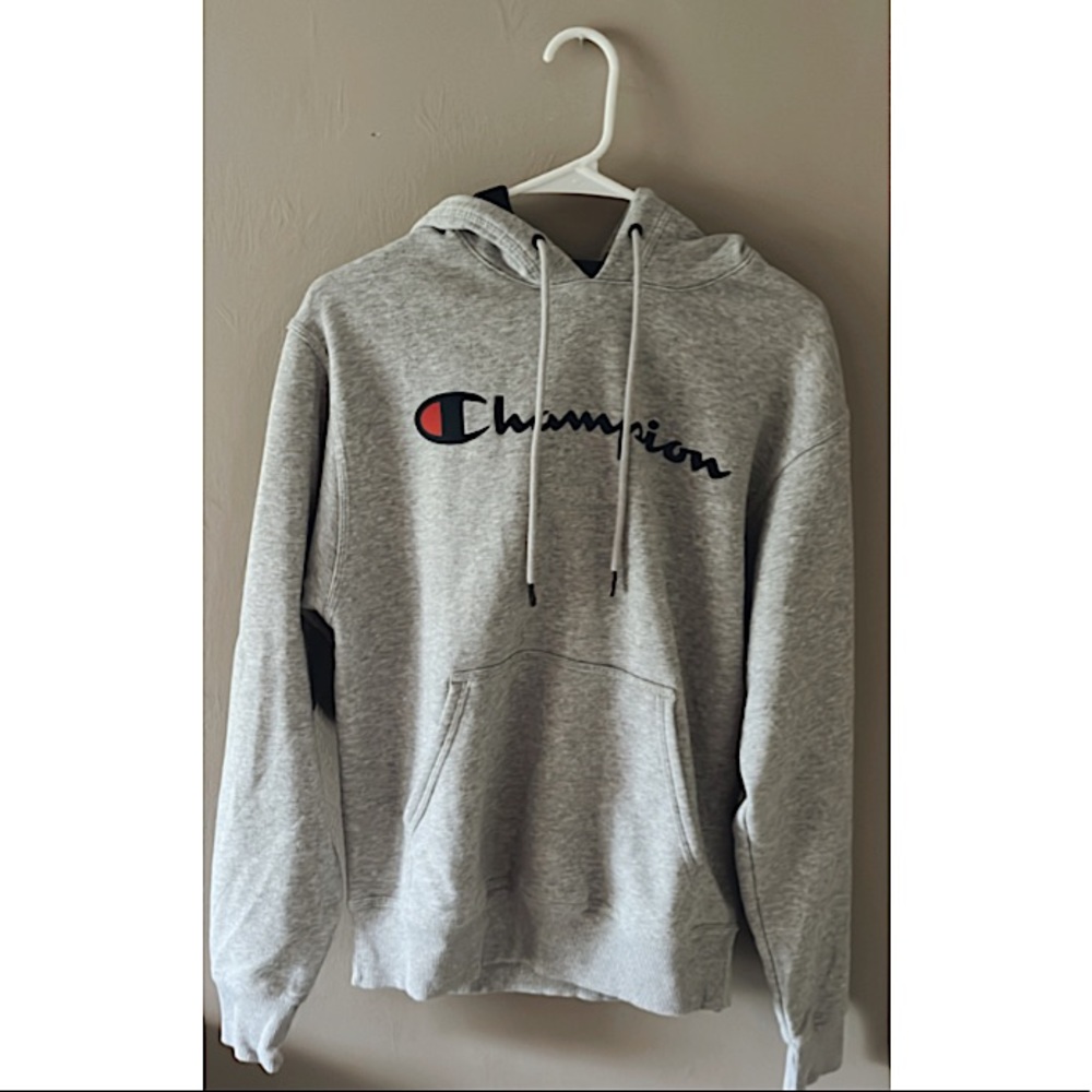 Mens Grey Champion Hoodie